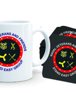 Navy Stand Easy Mug & Coaster